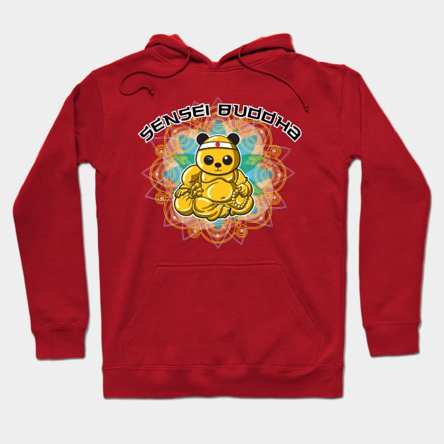 Karate Panda Sensei Buddha Hoodie by Karate Panda